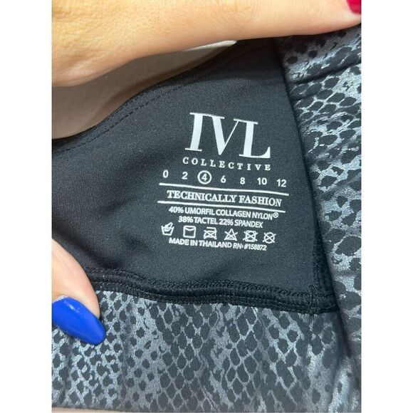 NWOT IVL Collective Snakeskin Crossbosy Straps Athlethic Sports Bra Women's 4 - Picture 10 of 10